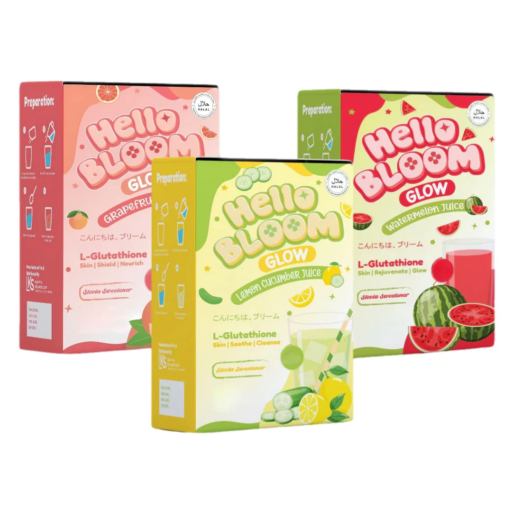 04B574DE-4839-44EB-8369-F31F72B230F4 Hello Bloom Glow Glutathione Drinks (Choose a Flavor) - Image 1