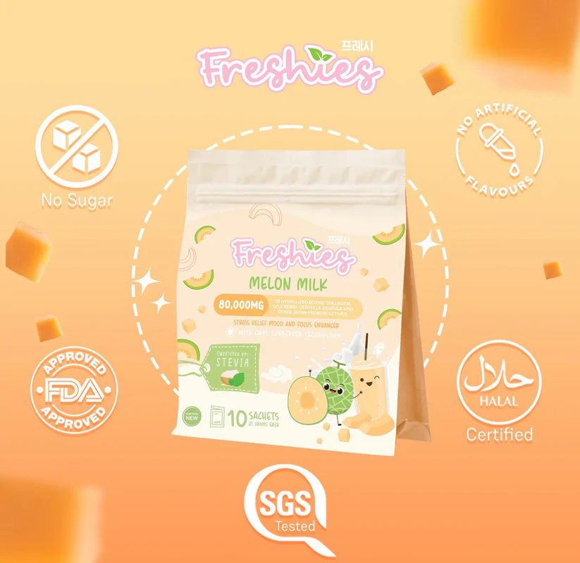 0FEAA969-FB4D-4F8E-8907-C415ABA6D27A_823x JUJU GLOW Freshies Melon Milk 80000mg Collagen Drink - Image 1