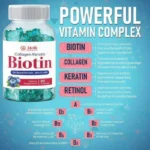Melli Organic Collagen Keratin Biotin for Beautiful Hair, Skin & Nails 60 Gummies