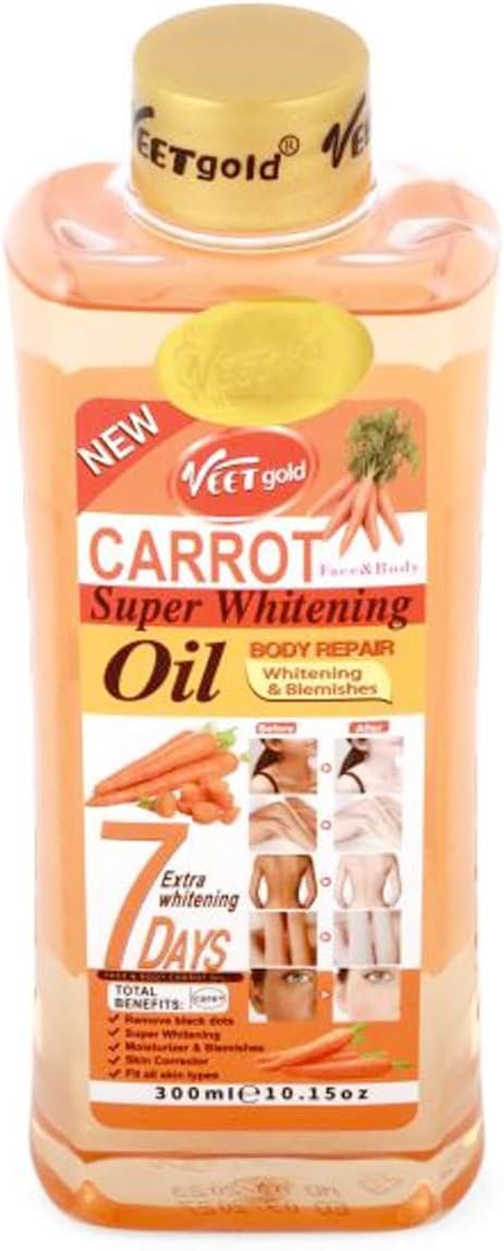61vpYuRR9CL._AC_SX679_ Veet Gold Carrot Super Whitening Oil-300ML - Image 1