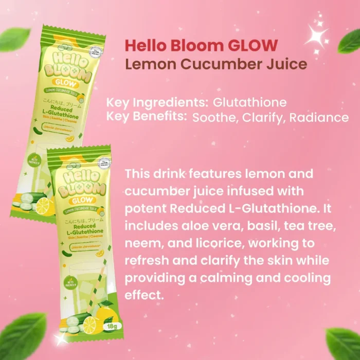 Hello Bloom Glow Glutathione Drinks (Choose a Flavor) - Image 3