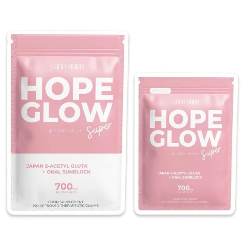 Hope-Glow-Super-14-60 Luna Aura Hope Glow Super Japan S-Acetyl Glutathione + Oral Sunblock 700mg - Image 1