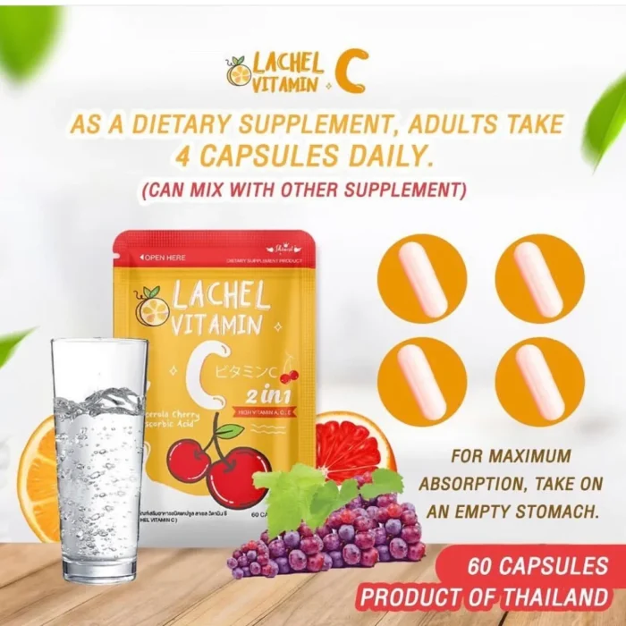 Lachel Vitamin C 2-in-1 Capsules – Radiant Skin and Strong Immunity in One - Image 2
