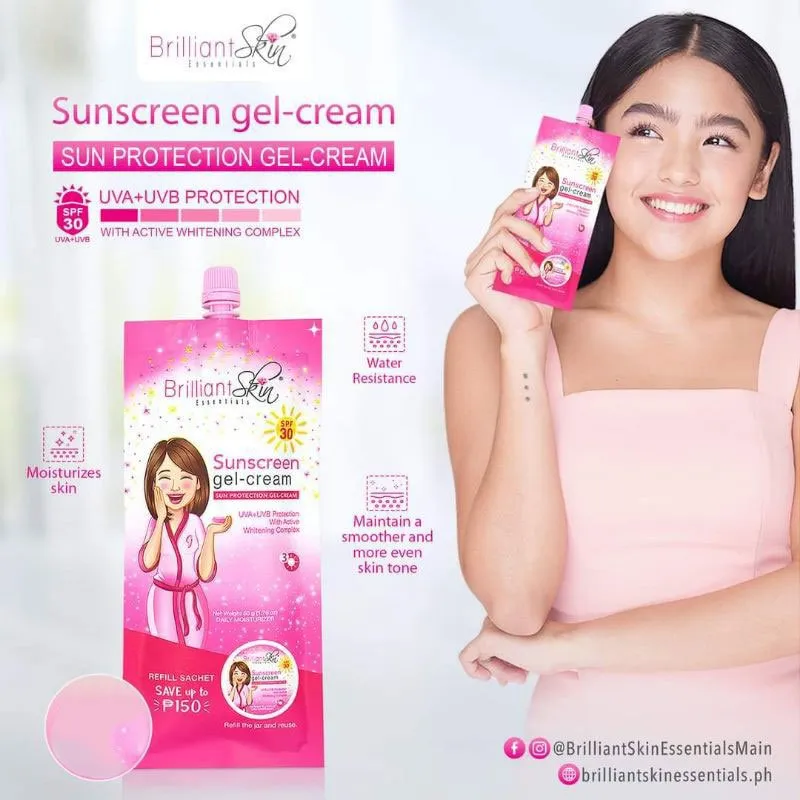 Sunscreen-2-1 Brilliant Skin Essentials Sunscreen Gel Cream SPF30 50 Grams