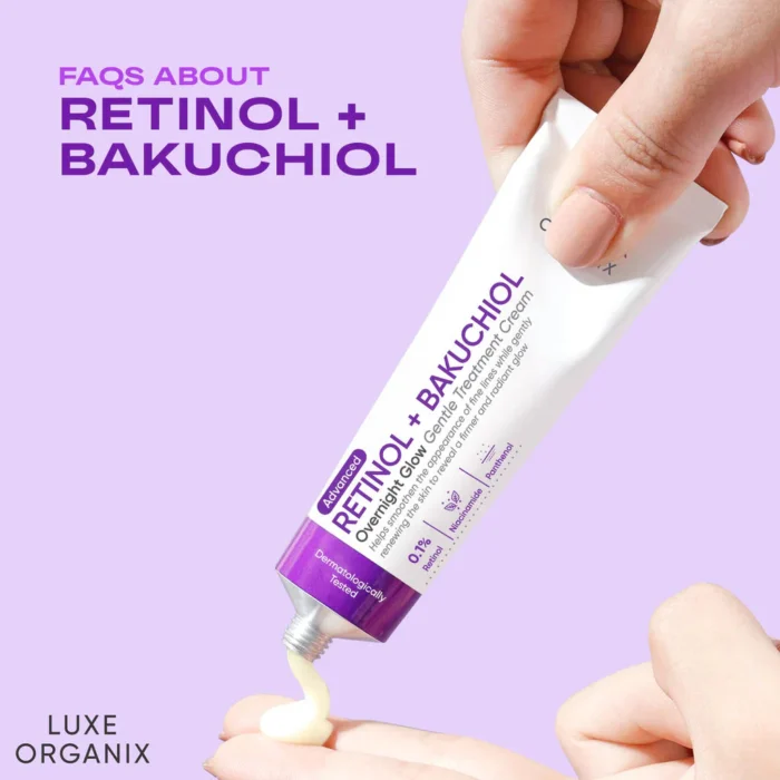 Luxe Organix Retinol + Bakuchiol Overnight Glow Gentle Treatment Cream - 30g - Image 2