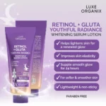 Luxe Organix Retinol + Gluta Youthful Radiance Whitening Serum Lotion - 350ml - Image 2