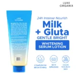 Luxe Organix Milk + Gluta Gentle Bright Whitening Serum Lotion - 350ml - Image 3