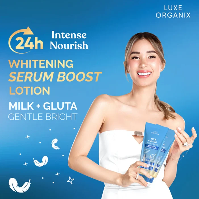 Luxe Organix Milk + Gluta Gentle Bright Whitening Serum Lotion - 350ml - Image 4
