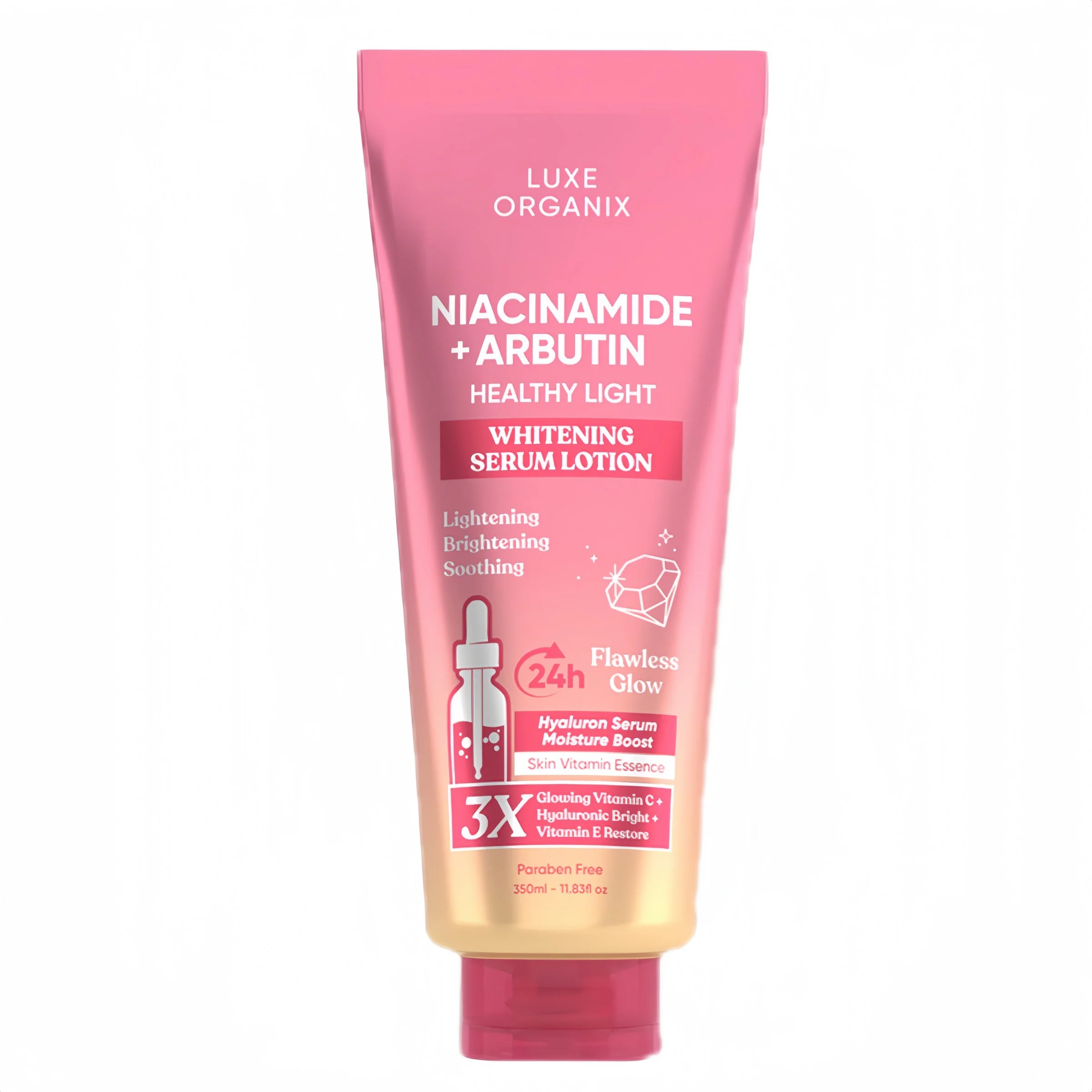 download_39_022e332b-d0df-474a-aeea-abd235fab0c2 Luxe Organix Niacinamide + Arbutin Healthy Light Whitening Serum Lotion - 350ml - Image 1