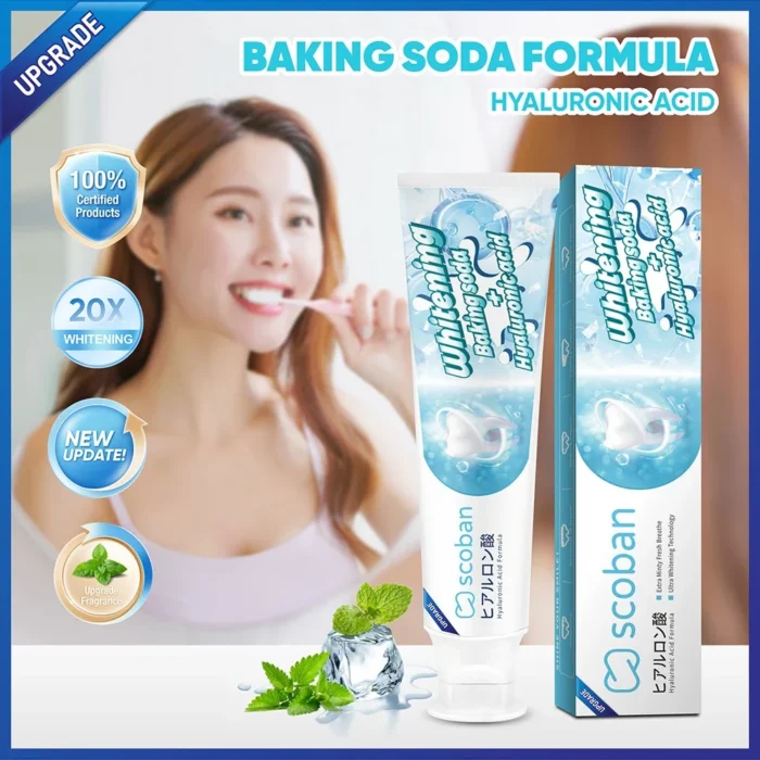 Scoban Teeth Whitening Toothpaste With Baking Soda - 200g - Image 2