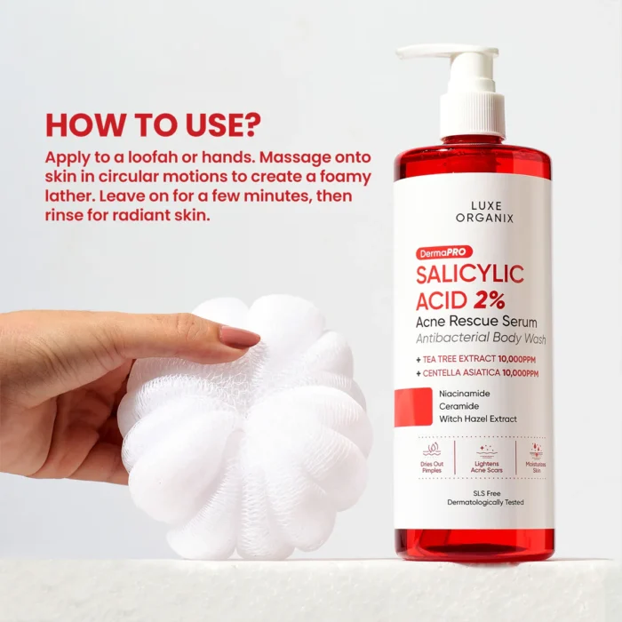 Luxe Organix DermaPro Salicylic Acid 2% Acne Rescue Serum - Image 2