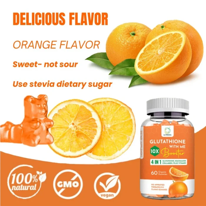 Dr. Pinoca Glutathione With Me 10X Booster - 60 Organic Gummies - Image 3