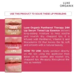 Luxe Organix Panthenol Therapy 24H Lip Serum - Berry Glaze (10g) - Image 3