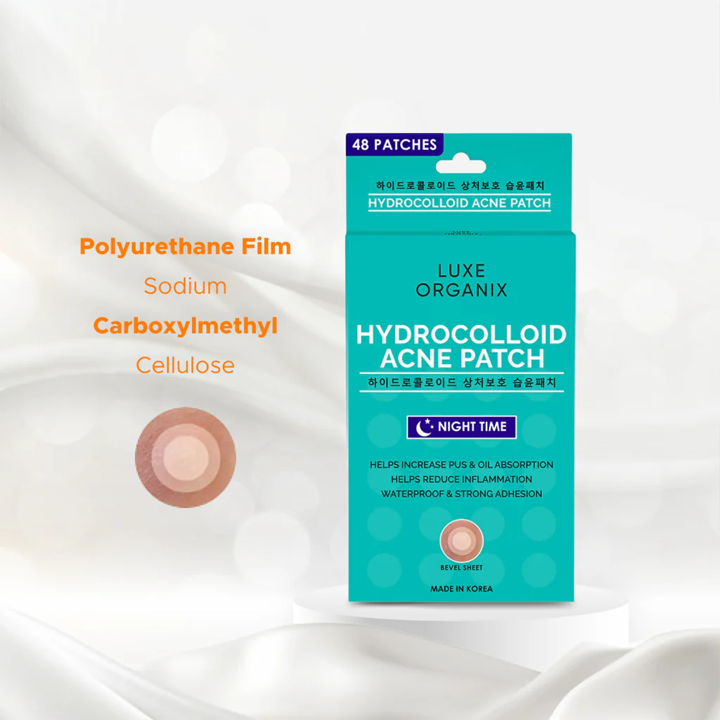 n31.12 Luxe Organix Hydrocolloid Acne Patch – Night Time (48 Patches) - Image 1