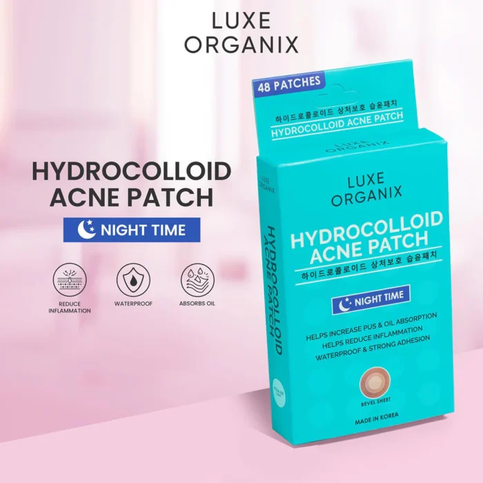 Luxe Organix Hydrocolloid Acne Patch – Night Time (48 Patches) - Image 2
