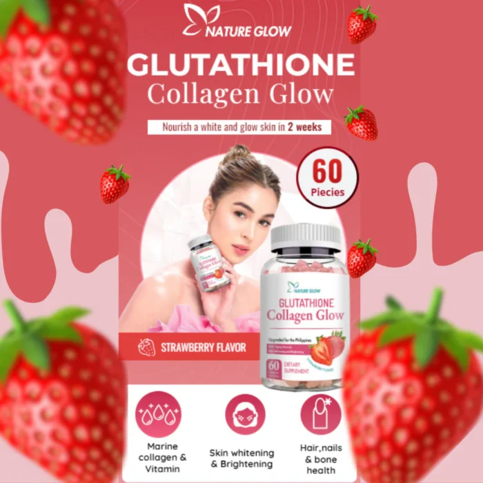 Nature Glow Glutathione Collagen Glow Strawberry Gummies - Image 3
