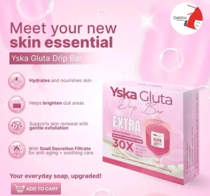 YSKA Gluta Drip Bar 30x Extra Whitening Soap 70g - Image 3