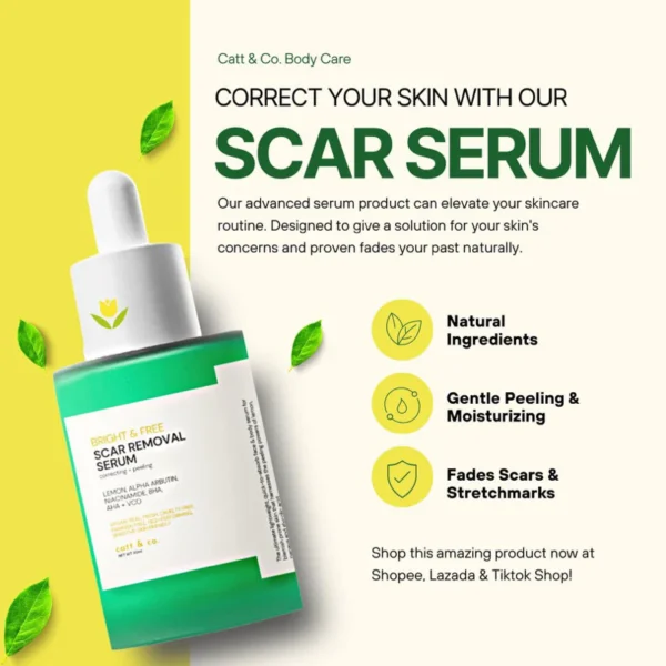 Catt & Co Bright & Free Scar Removal Serum - 30ml