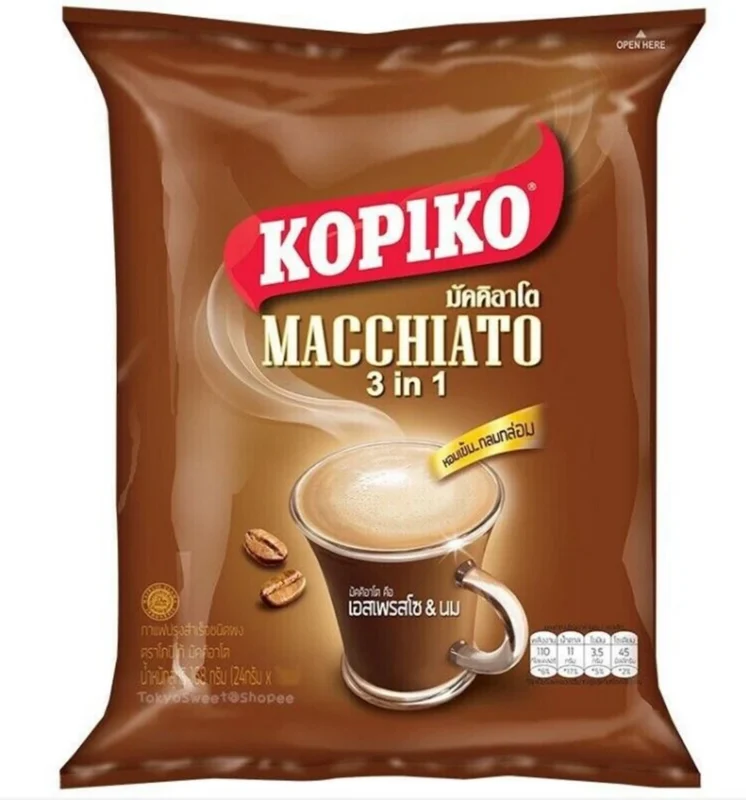 Kopiko Macchiato 3-in-1 Instant Coffee – Rich & Creamy Coffee Mix