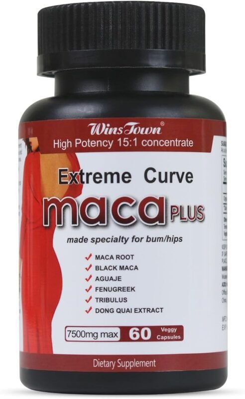 Extreme Curve Maca Plus 7500mg premium vitality capsule bottle displayed against a clean background from chengbeautyuae.