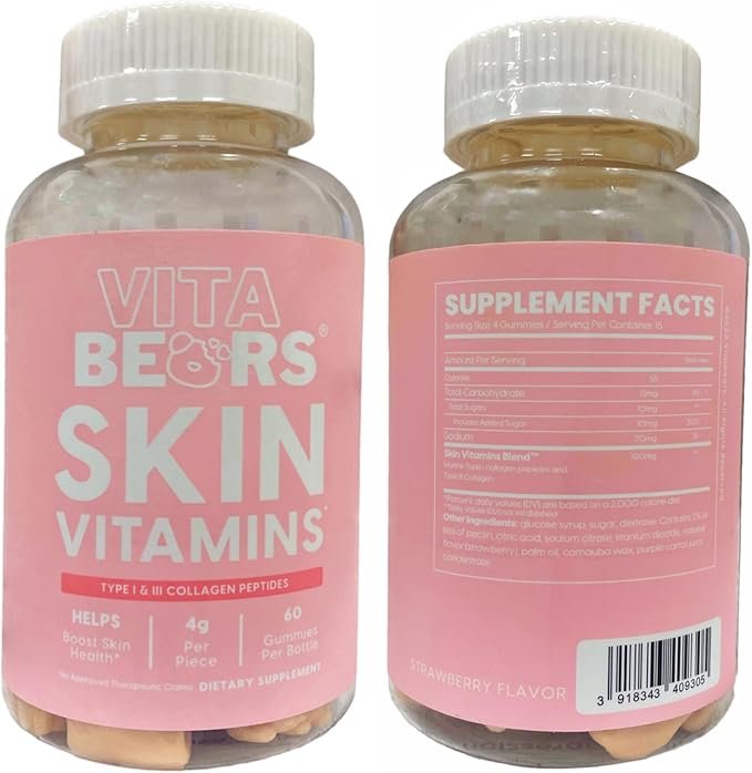 Vita Bears Skin Vitamins 60 Gummies