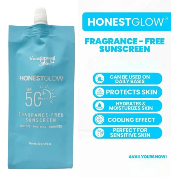 Honest Glow Fragrance - Free Sunscreen SPF 50 PA+++ 50g