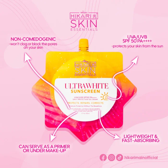 Hikari Ultra White Sunscreen SPF50 PA++++ 50ml - Image 3