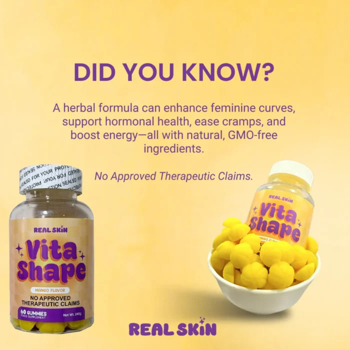 Real Skin Vita Shape Mango 60 Gummies - Image 3