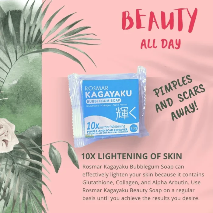 Rosmar Kagayaku Bubblegum Soap  70g - Image 2