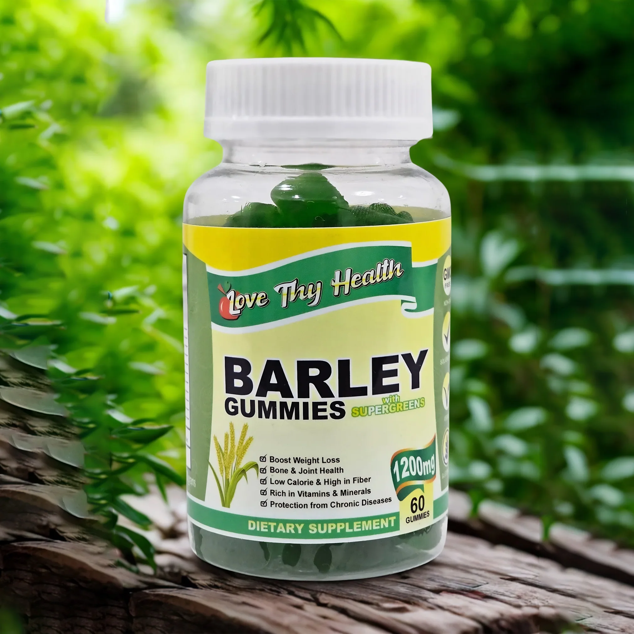 N14.4_28fe5d06-5049-4103-9d33-8ece42aaa063 Love Thy Health Barley Gummies – 60 Gummies (1200 mg per serving) - Image 1