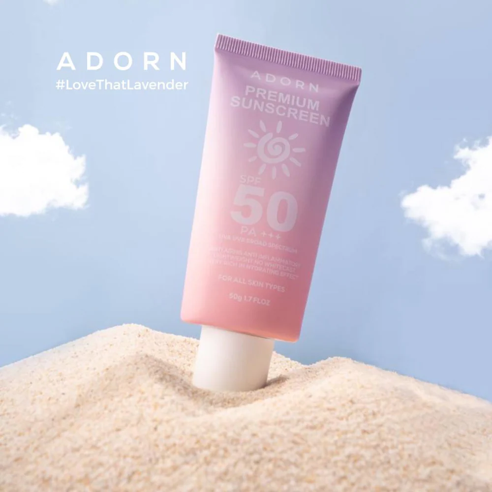 Adorn Radiance Potion Intense Exfoliating Set Adorn Premium Tinted Sunscreen SPF 50 PA+++ - 50g - Image 1