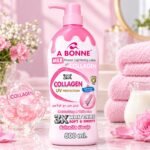 A Bonne Milk Power Lotion 500ml bottle with collagen front view